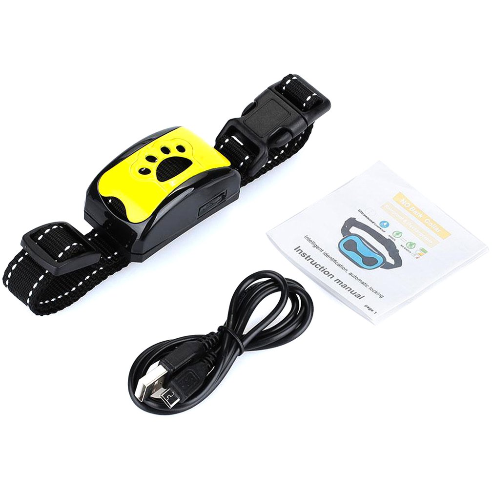 Electronic Pet Dog Training Collar Anti Bark Control Battery Vibration Ultrasonic Stop Barking Training Hot Dog Collars