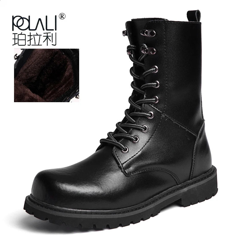 100% Genuine Leather Men Boots Breathable High Top Shoes Outdoor Casual Men Winter Shoes Autumn Snow Boots For Men Botas Homme 240926