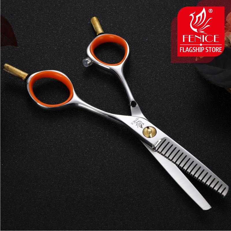 Fenice professional 4.75/5/6 inch safely round tips top pet cat grooming scissors curved trimming scissors for Face, Ear, Nose