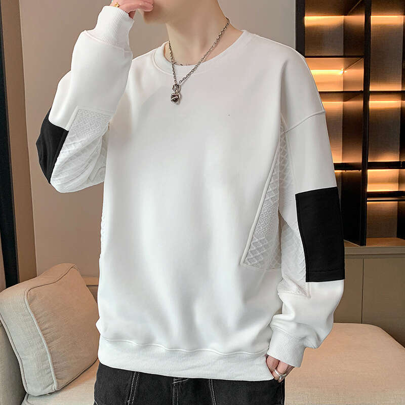 300g 2024 Autumn New Casual Versatile Youth Handsome Long Sleeved T-shirt Round Neck Men's Hoodie Flower Hoodie Designer Hoodrich Hoodies Women