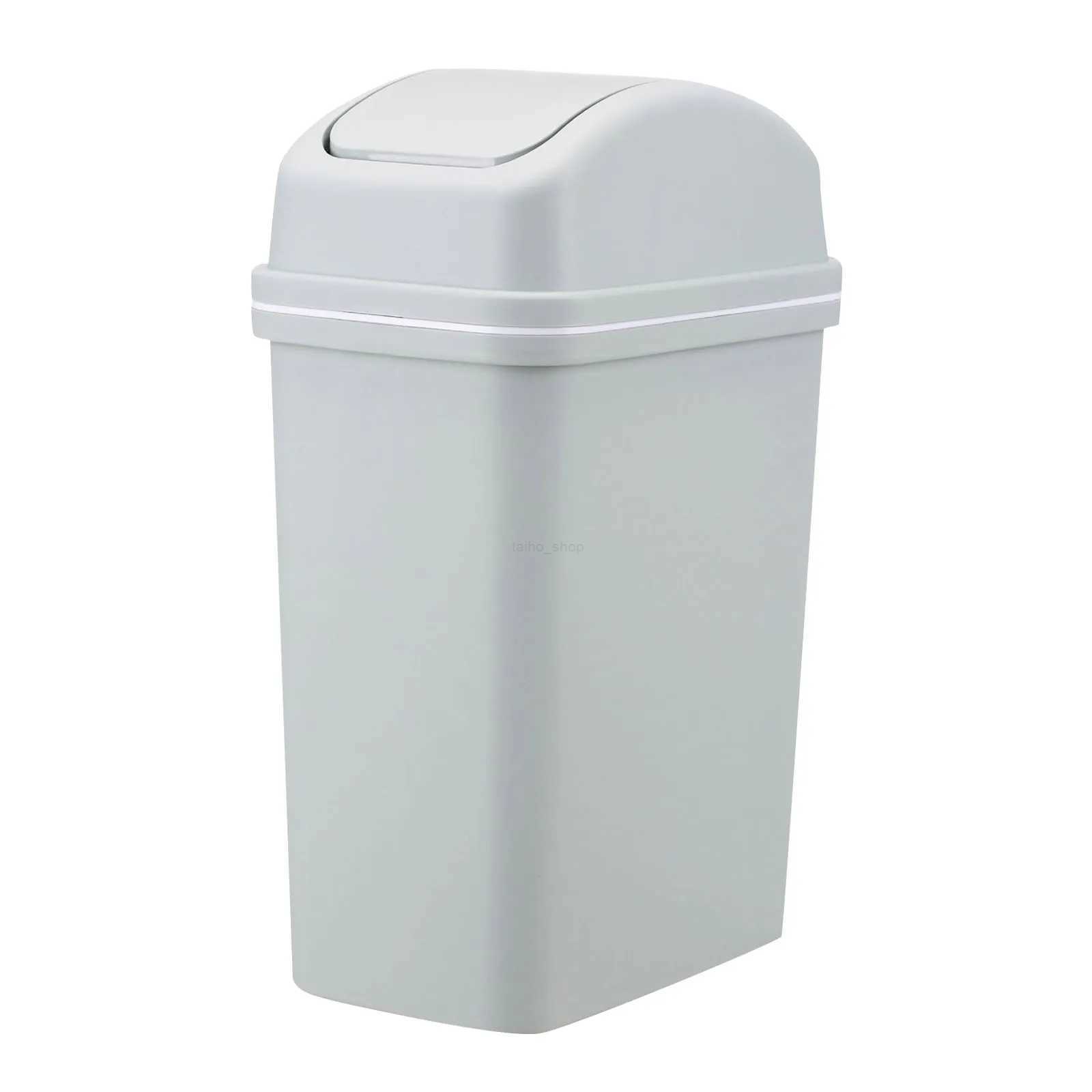 Trash Can Household Large Capacity Creative Swing Lid Trash Can European Style Bathroom Trash Can Sealing StripB240726
