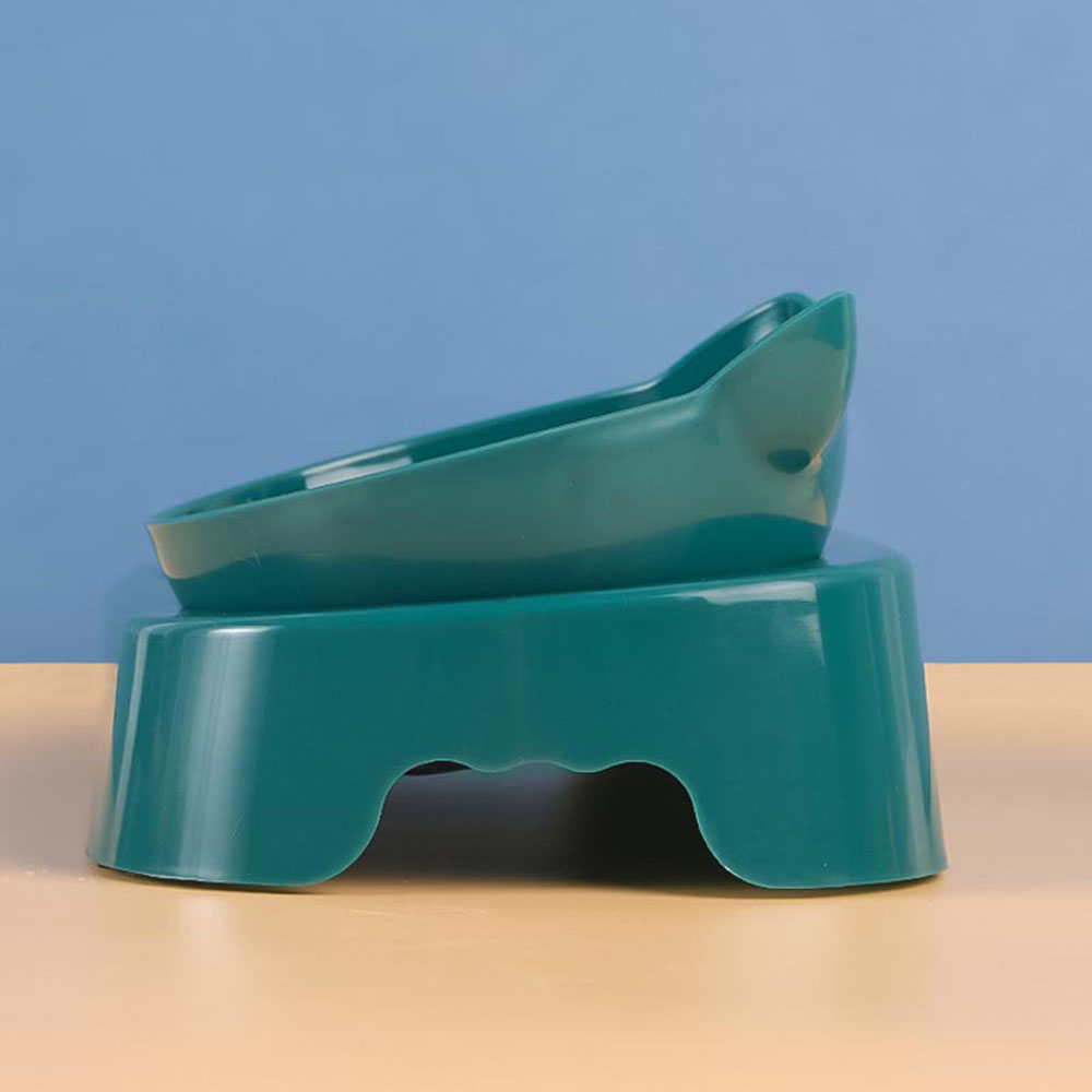 Double Cat Bowls with Stand Automatic Water Storage Dispenser Pet Dog Food Bowl 2-in-1 Splash-proof Water Container Bowl Feeder