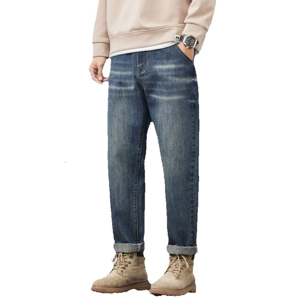 Jeans 2024 Spring/summer New Collection Trendy Mens High Street Loose Straight Leg Harem Casual Versatile Pants Pants Trousers Cartoon Jeans for Pregn