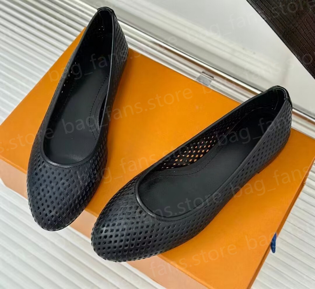 10A Premium Designer Ballets Shoes for Women Fashion Hollow out Breathable Shoes Summer Holiday Beach Luxury Shoe 28318