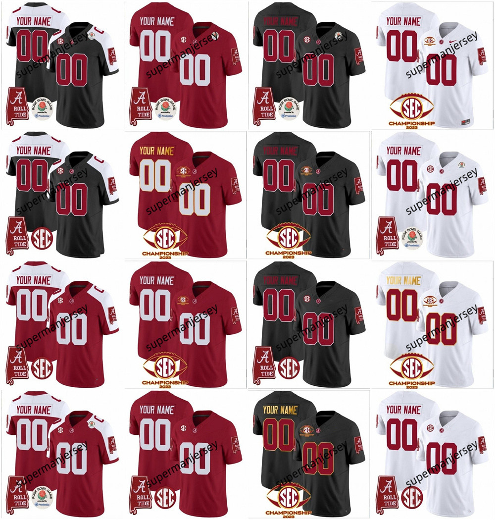 NCAA 2024 Alabama Crimson Tide Football Jersey Jalen Milroe Justice Haynes Ty Simpson Ryan Williams Keon Keeley Richard Young Germie Bernard Domani Jackson Jaylen