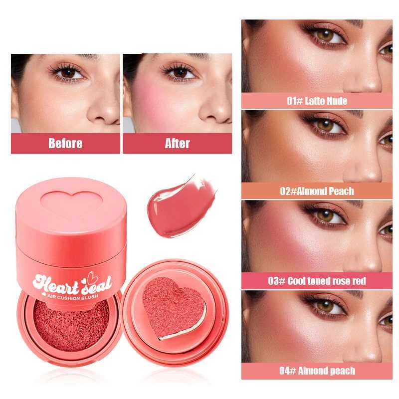 Soft Sponge Heart Stamp B Cushion Ber Liquid Cheek Rouge Tint Nourishing Natural Makeup Brightening ComplexionXJ241225