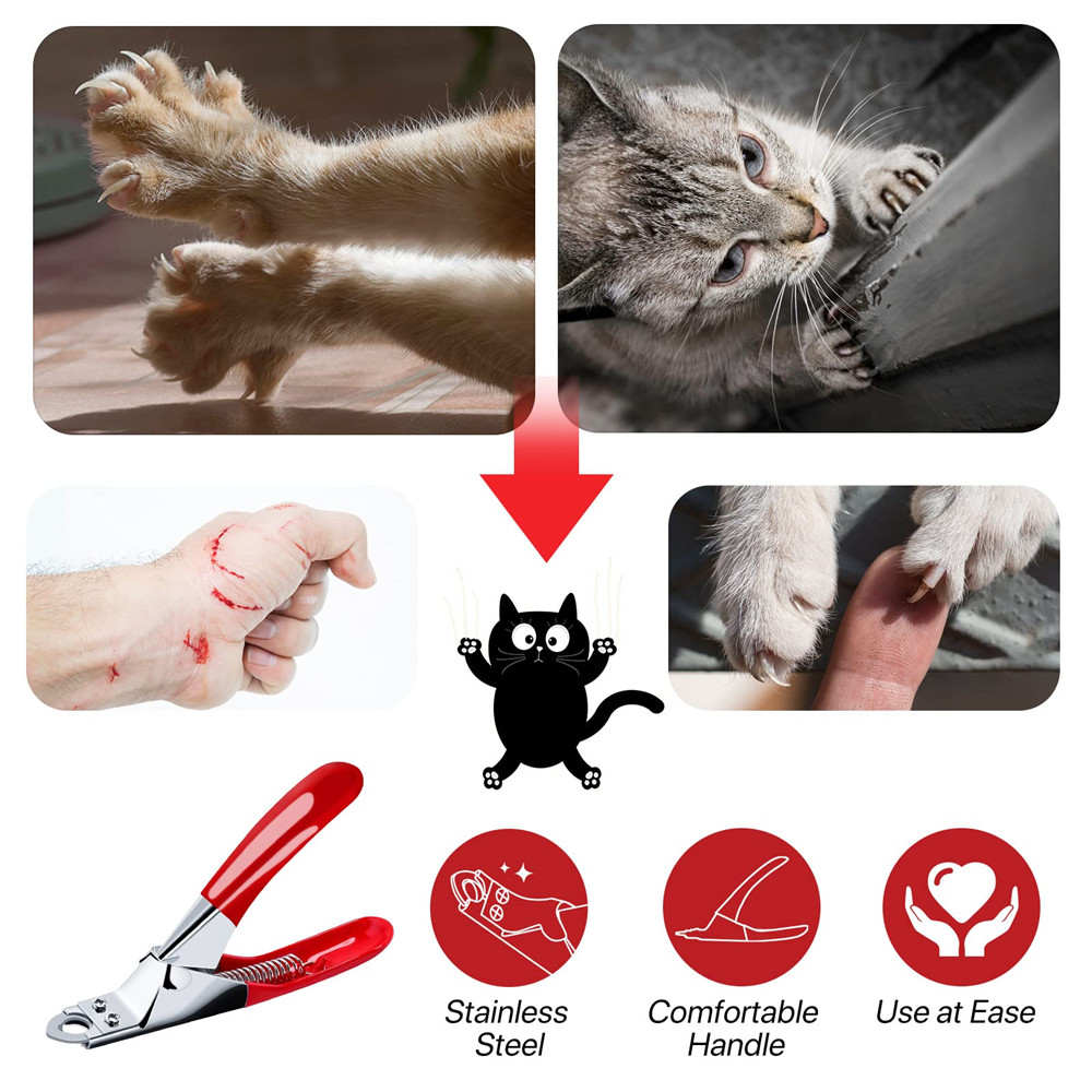 Dog Cat Stainless Steel Pet Toes Cutter Scissor Grooming Tool for Small Medium Dogs Cats Guillotine Nail Clipper