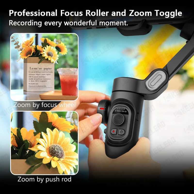 AOCHUAN Smart XE 3-Axis Gimbal Stabilizer Foldable Selfie Stick APP Control Handheld Stabilizer for Cell Phone Smartphone MobileM240719