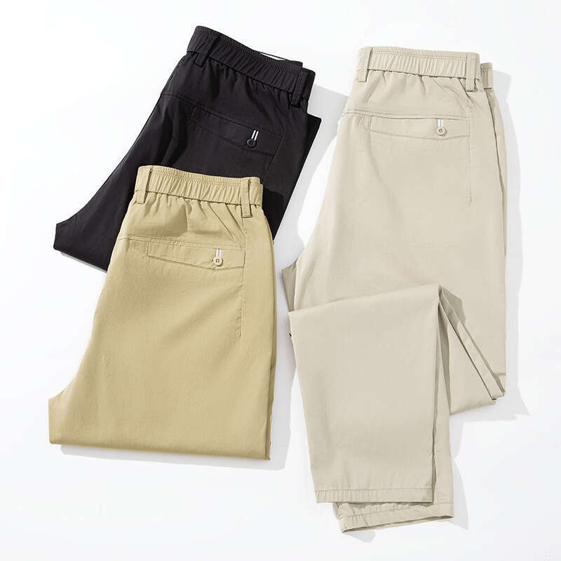 Casual for Men in Summer 2024 Ice Silk Thin Loose Straight Tube Breathable No Ironing Cropped Business Pants Mens Pants Pants Trousers Cartoon
