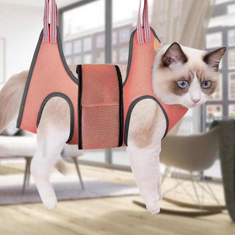 Cat Holder Hammock Restraint Bag Cleaning Pet Grooming Supplies for Dogs and Cats Bathing Nail Clipping