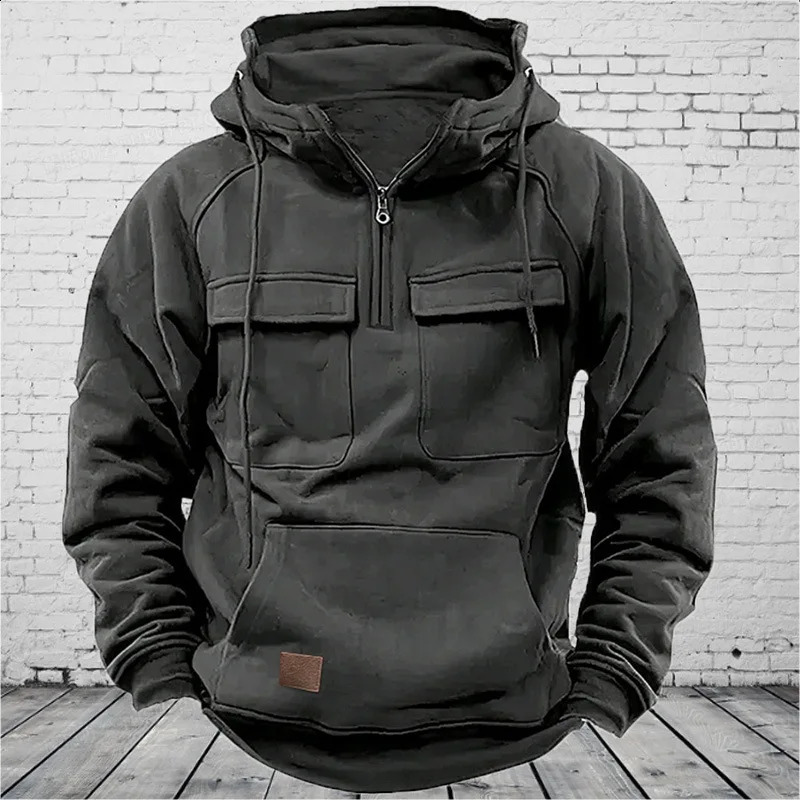Retro Mens Hoodies Sportswear Street Clothing Super Large Pull Up Harajuku Solid Color w240822