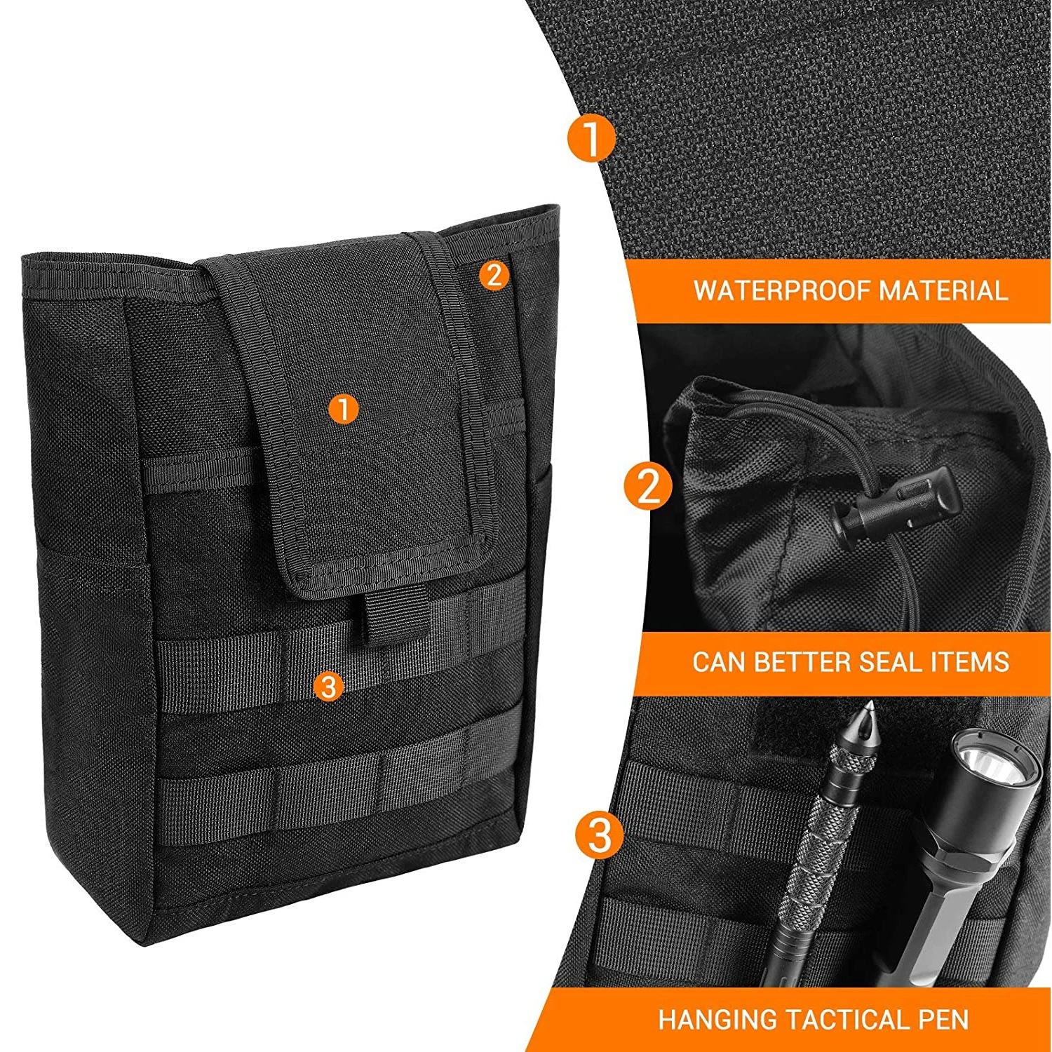 Outdoor new folding recycling emergency first aid kit tactical multi-functional debris storage bag site Fanny pack