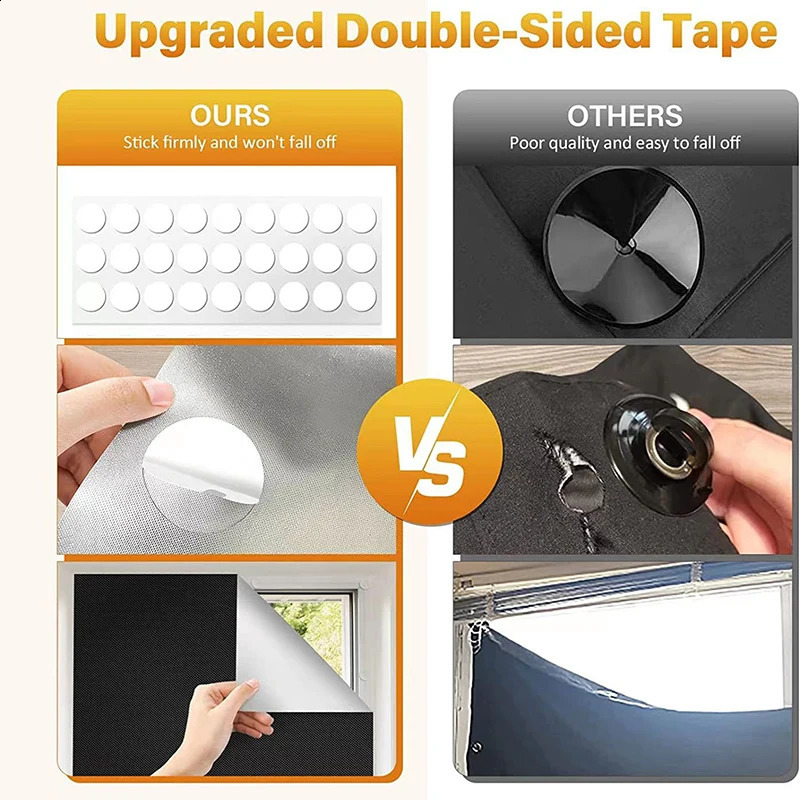 Self-Adhesive Pleated Blinds Half Blackout Windows Curtains for Kitchen Bathroom Balcony Shades For Coffee/Office Window 240719