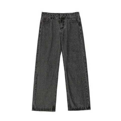 2025S Fashion Designer Men Streetwear Baggy Jeans Mens Kpop Solid Denim Couple High Waisted Vintage Joggers Pants Casual Trousers H Z