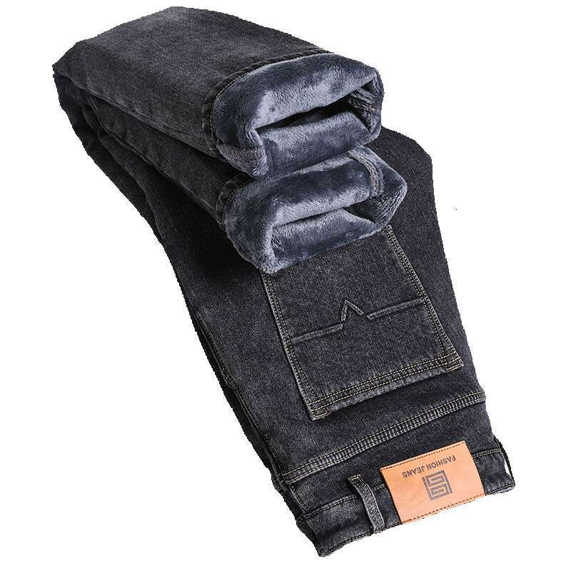 2024 New Jeans Autumn Winter with Thick Velvet Loose Straight Tube Simple and Trendy Brand Mens Casual Long Pants Straight Tube Gold Velvet Pants