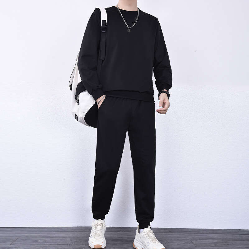 Men's Sweatshirt Sports Suit 2024 Autumn Trend Straight Leg Sweatpants New Loose and Simple Men's Two-piece Set Sweatshirt Designer Streetwe