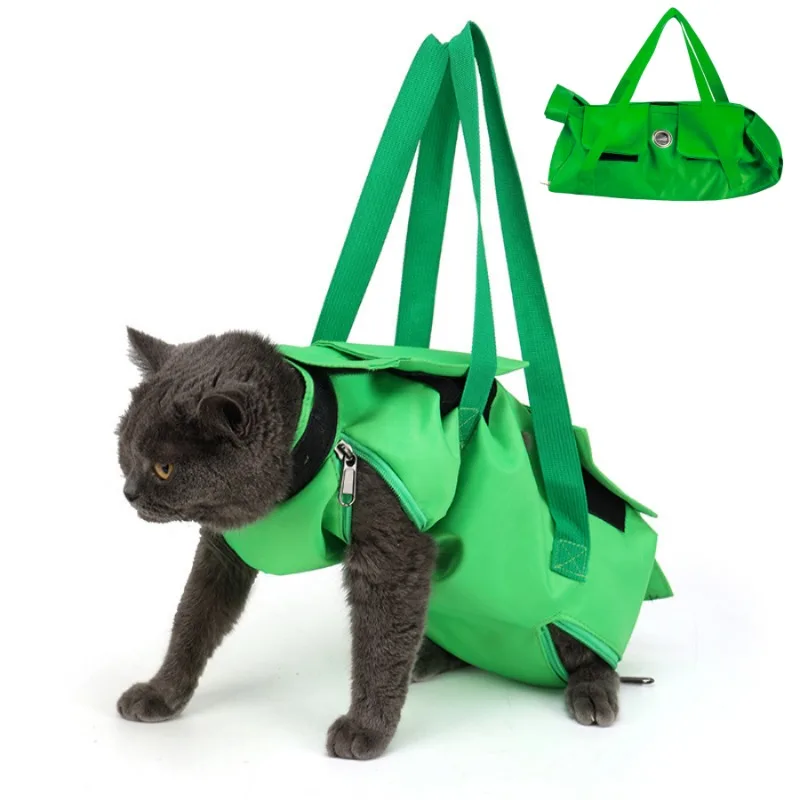 Pet Carrier Sling Bag Multi-Function Dog Cat Grooming Restraint Fixed Bags Anti-scratch Bathing Washing Trimming Nail Cat Bag