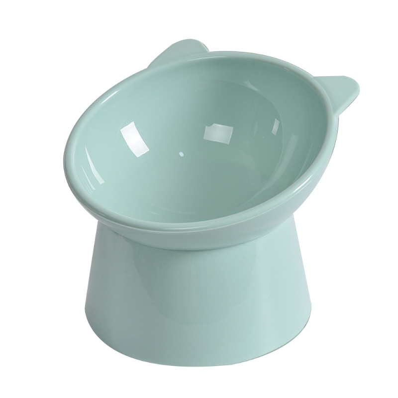 Dog Bowl Raised for Cat Food Water Bowls with Elevated Stand Pet Feeding Bowl No-Spill 45° Slanted Pet Dish Blue/Green/P