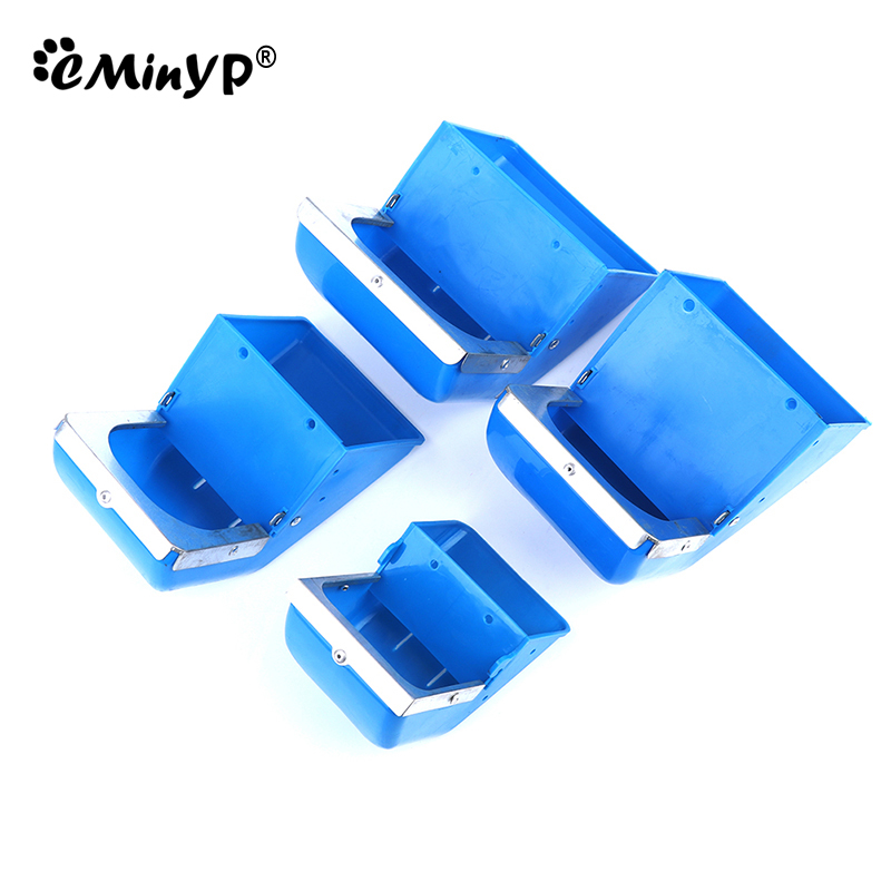 Plastic Small Animal Feeder With Sifter Bottom Anti-Scratch Metal Edge Feed Box For Rabbits Ferrets Wire Cage Feeding Food Tool