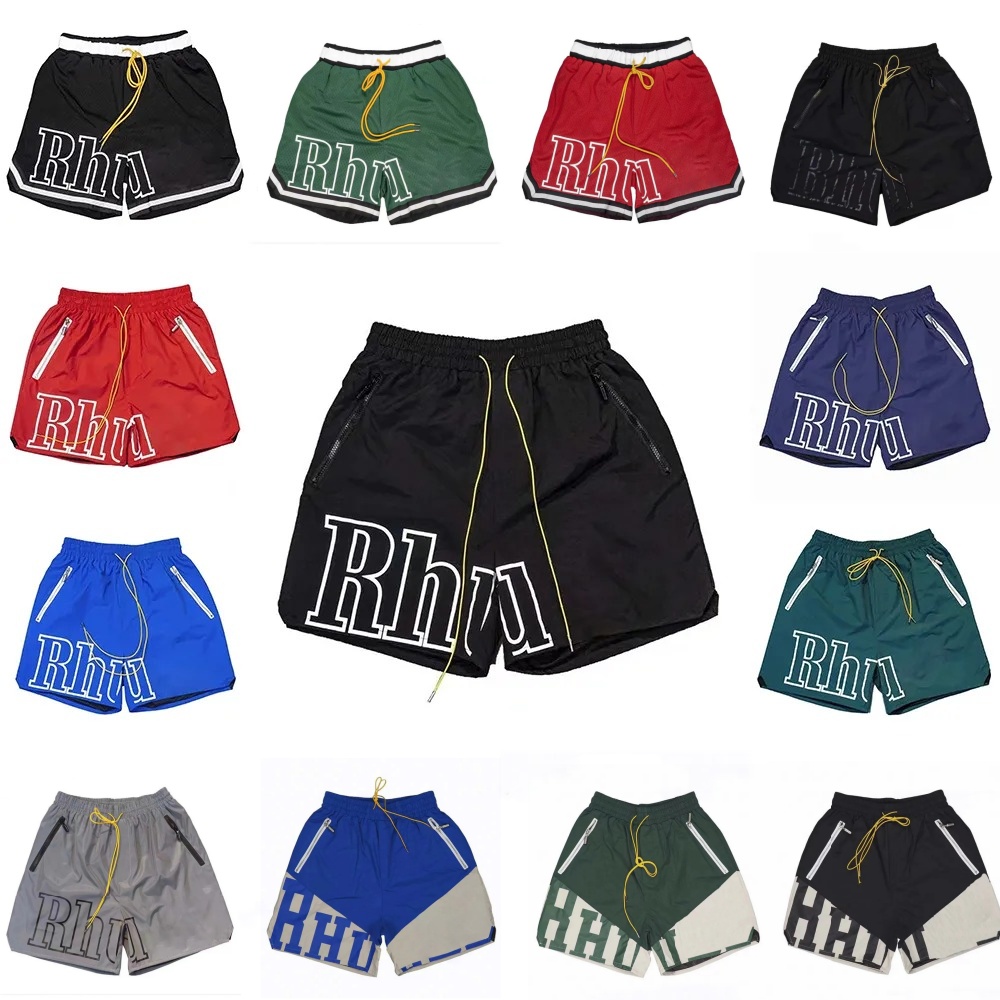 Designer men shorts High Quality trend label drawstring loose sweatpants letter reflective hip-hop summer cotton beach style basketball pants for men Short Pants