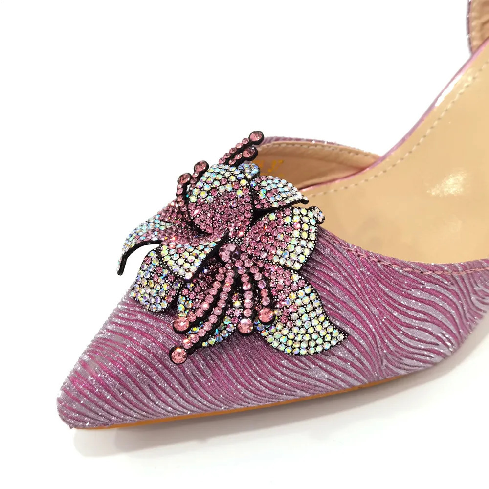 The latest INS style Colorful Bow All-match Pointed Rhie Stiletto High Heels Royal Pink Color Womens Shoes And Bags 240724