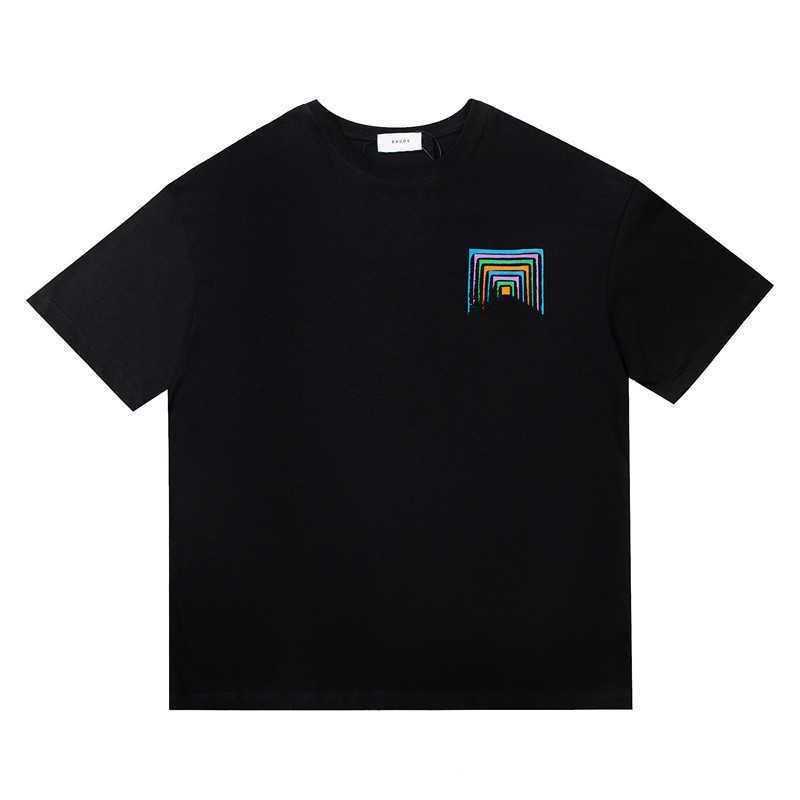 Men's T-Shirts Men Women Vintage Heavy Fabric Tee Slightly Loose Tops Multicolor Logo Nice Washed T-shirt T240726