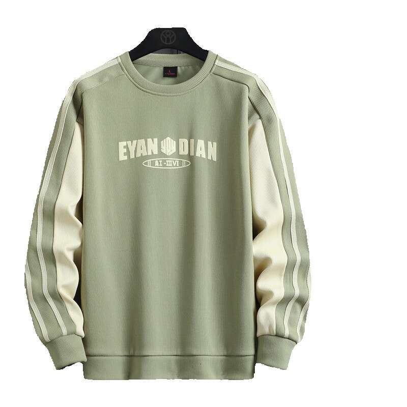 Sweatshirt 2024 Spring New Versatile Korean Version Trendy Long Sleeved T-shirt Plus Size M-8XL Base Shirt Men's Top Seasons Sweatshirt Designer