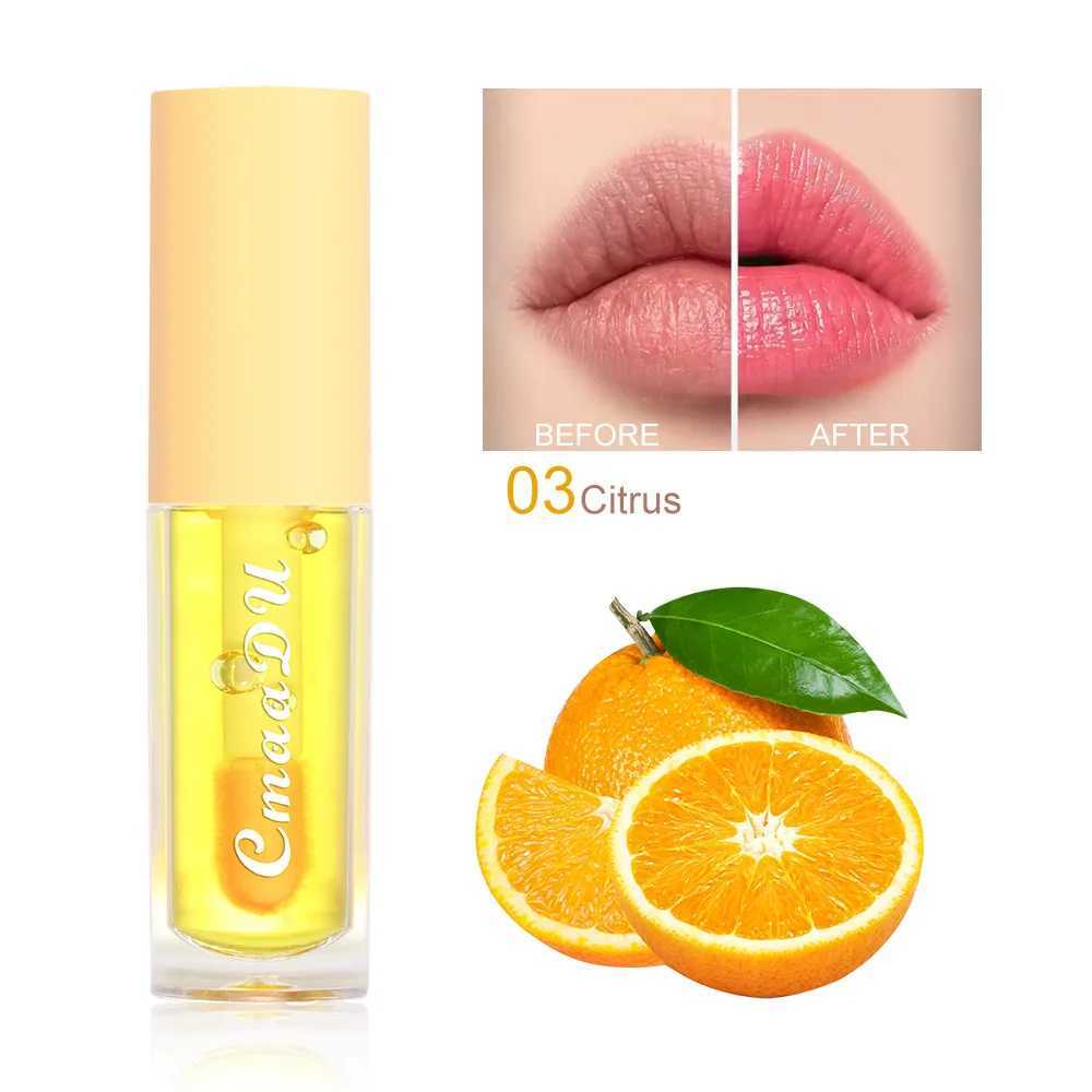 Fruit Lip Gloss Temperature Color Changing Mirror Lip Oil Plumping Moisturizing Reducing Lip Lines Waterproof Lip Balm CosmeticsW250219