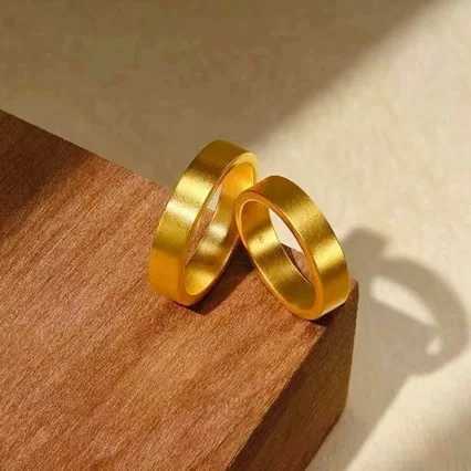 Gold shop equally ancient gold AU999 pure gold ring safe and reliable 24K ring mens and womens wedding rings couple jewelry W241205