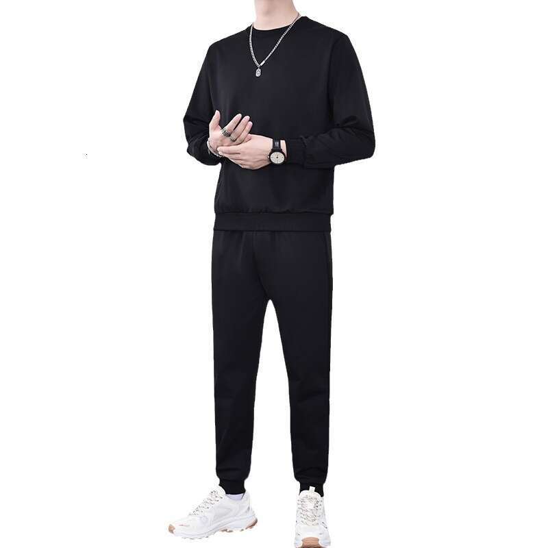 Men's Sweatshirt Sports Suit 2024 Autumn Trend Straight Leg Sweatpants New Loose and Simple Men's Two-piece Set Sweatshirt Designer Streetwe