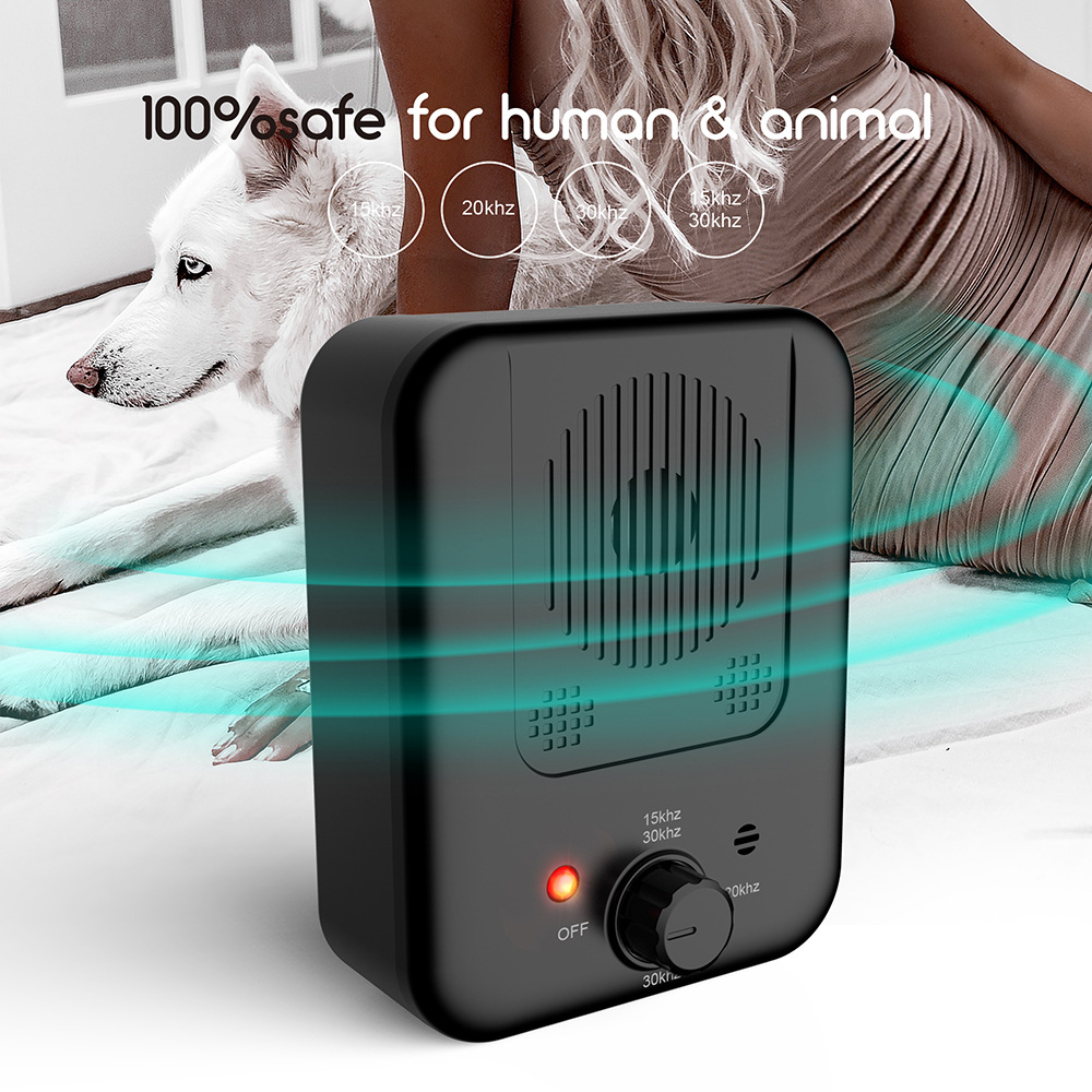 Rechargeable anti barking bark control device with 3 adjustable modes for small medium large dogs