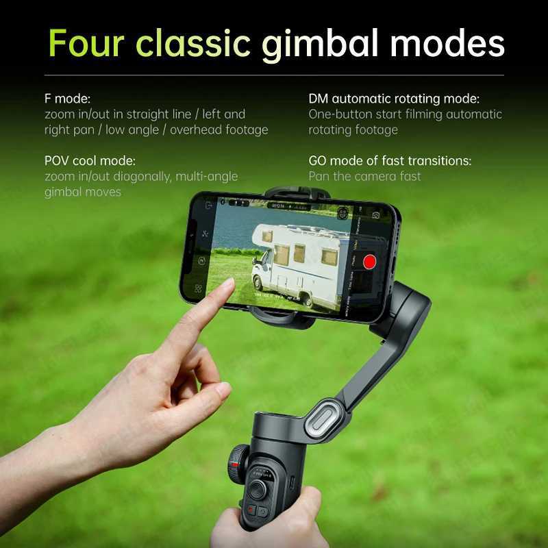 AOCHUAN Smart XE 3-Axis Gimbal Stabilizer Foldable Selfie Stick APP Control Handheld Stabilizer for Cell Phone Smartphone MobileM240719