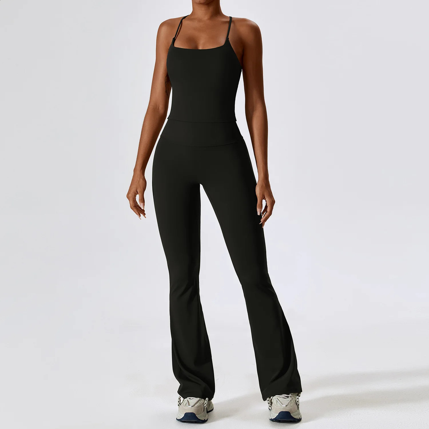 2 Pieces Women Tracksuit Yoga Set Workout Sportswear Gym Clothing Fitness Long Sleeve Crop Top High Waist Leggings Sports Suits 240716