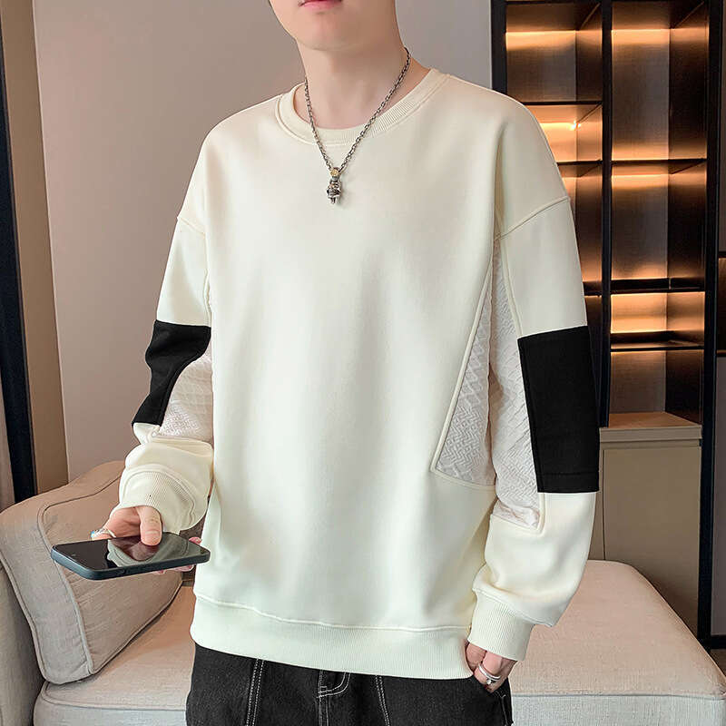 300g 2024 Autumn New Casual Versatile Youth Handsome Long Sleeved T-shirt Round Neck Men's Hoodie Flower Hoodie Designer Hoodrich Hoodies Women