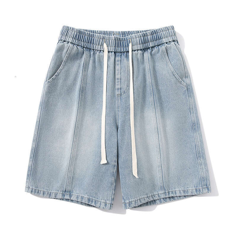 Shorts Loose Straight Leg Summer Thin Style Teenage Jeans Mens New Casual Five Quarter Pants Sport Plaid Trousers Men Pants Cotton Half Pants for Men