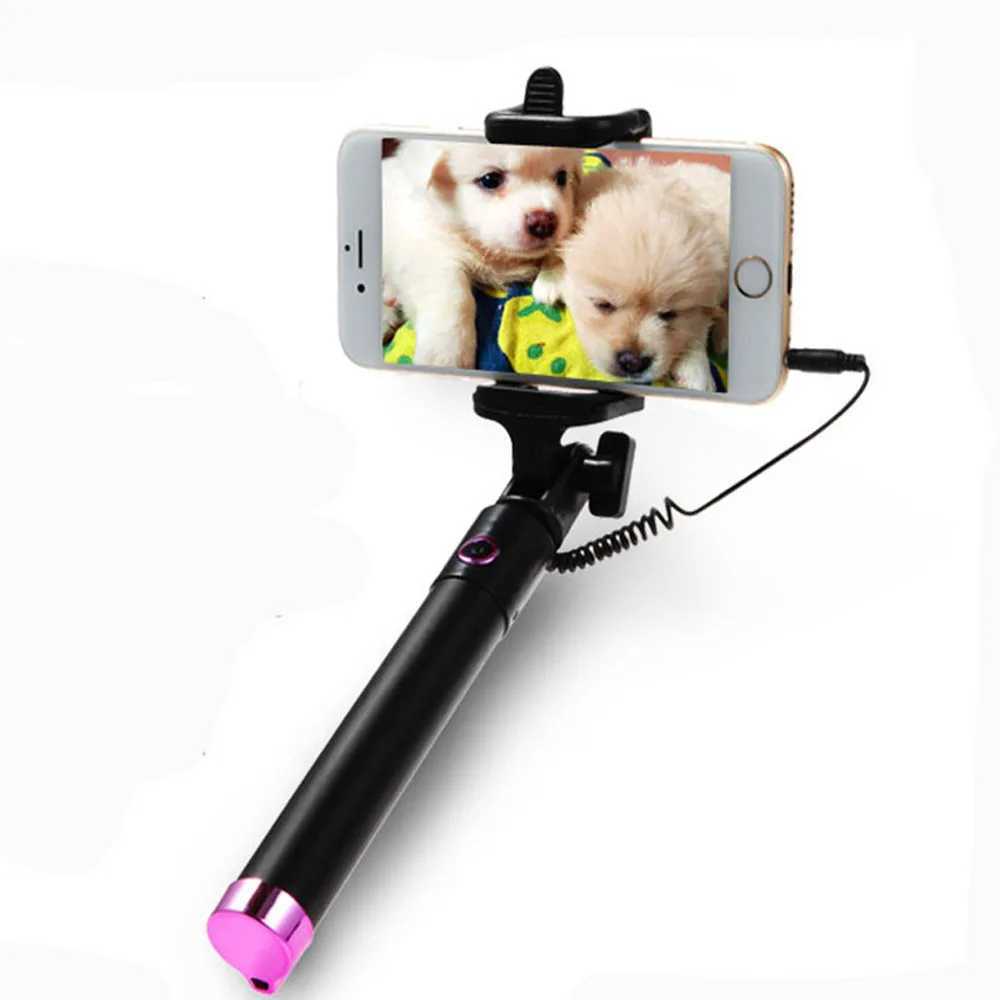New General Android Extended Selfie Stick Mobile Phone Folding Selfie Stick with Wire Control Integrated Generation 3 Mini Model M240719