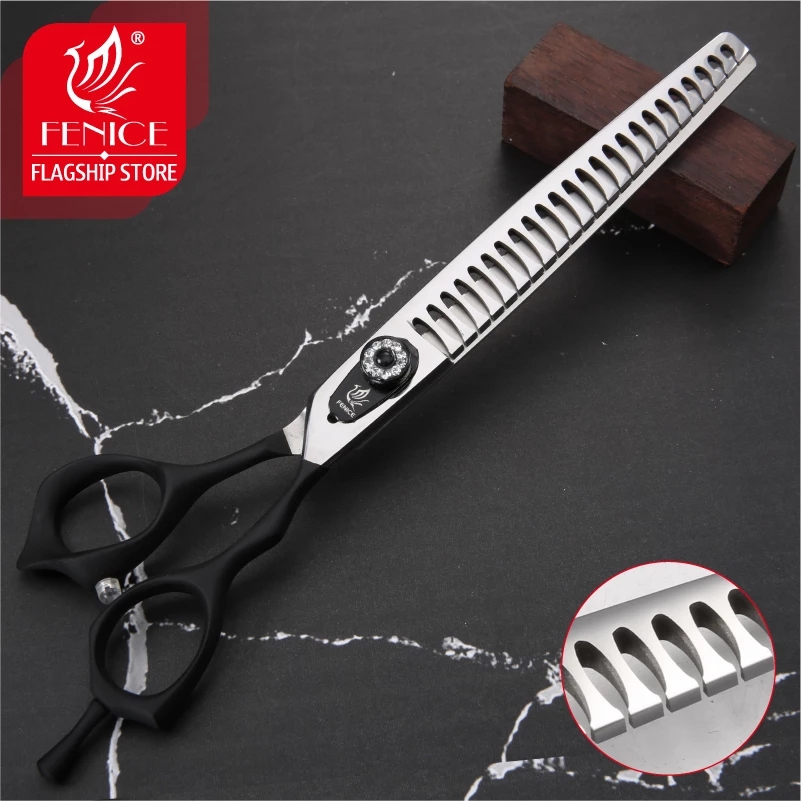 Fenice High Quality Professional 7 7.5 inch pet grooming scissors for dogs cutting thinner shears scissors