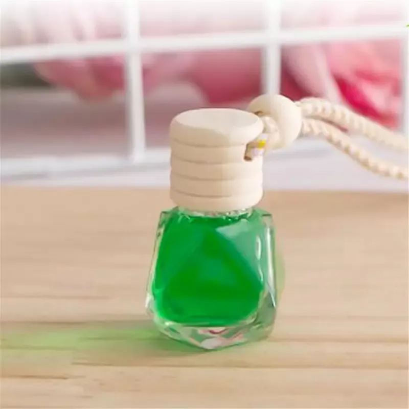 Car scent bottle auto pendant perfume ornament air freshener for essential oils diffuser fragrance empty glass pitcher LL