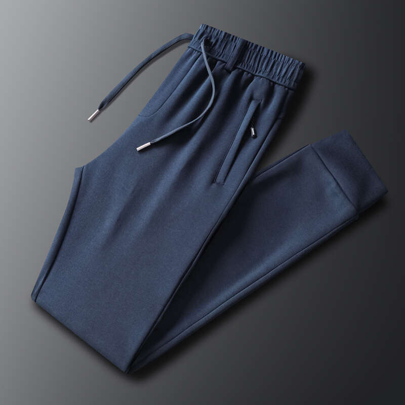 2024 Autumn New Cotton Plus Size Casual Long Leg Binding Sports Mens Sanitary Pants Super Elasticity and Sweat Pants Unisex Military Pants for Man