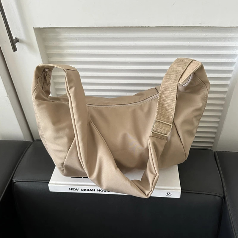 Leisure nylon homeless cross body bag for women shoulder bag large capacity handbag womens travel shopping bag womens wallet 240912