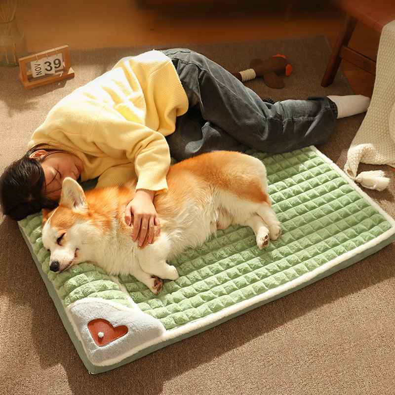 Winter Warm Dog Mat Luxury Sofa for Small Medium Dogs Plaid Bed for Cats Dogs Fluff Sleeping Removable Washable Pet Beds Perros