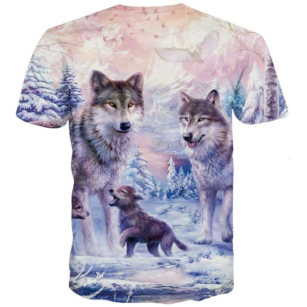 Men's T Shirt 3D Print Wolf Galaxy Graphic Tee Short Sleeve Summer T-Shirt Novelty Casual Tops tshirt nice