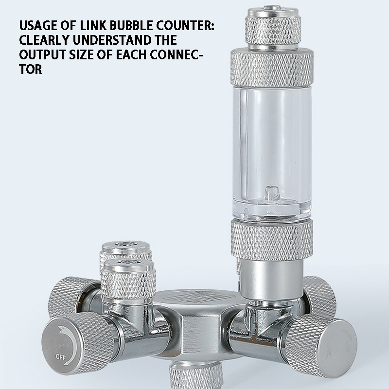Stainless steel multi-channel Aquarium CO2 separator distributor check valve fish tank CO2 generator CO2 regulator accessories