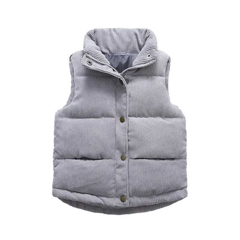 Corduroy vest for children boys and girls cotton jacket gray jacket childrens jacket autumn thick warm jacket casual clothingW240724
