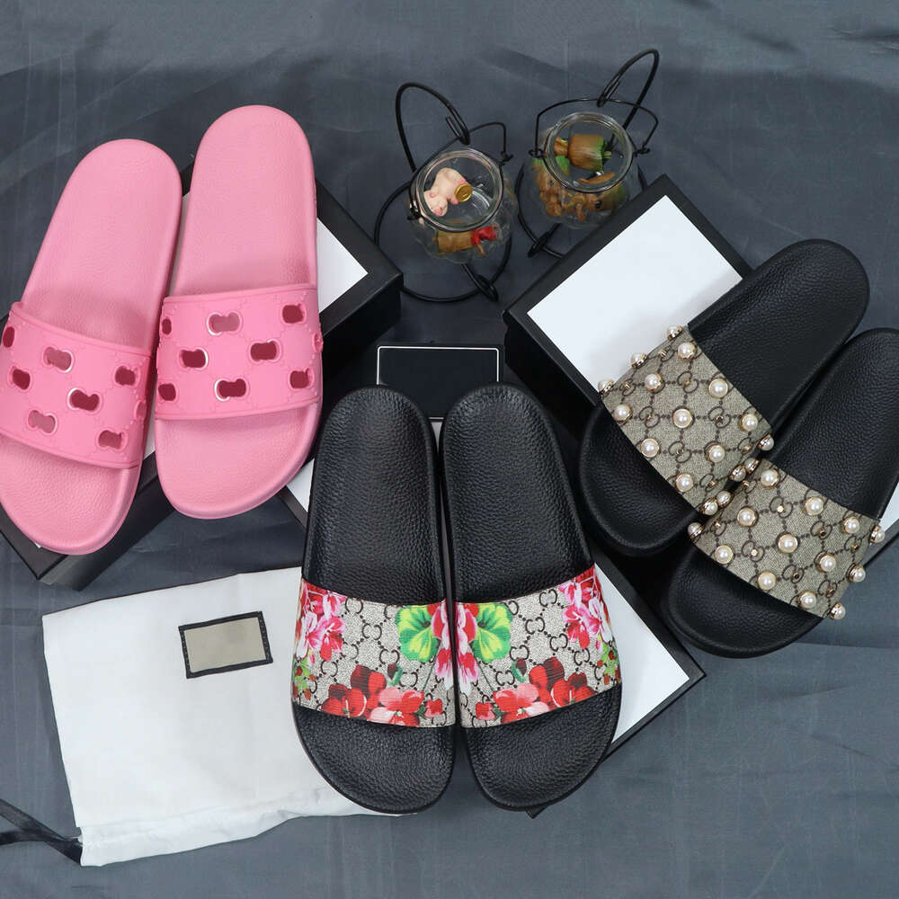 gg gucci designer slide slipper women geranium men sandal quality fashion and flats ggox