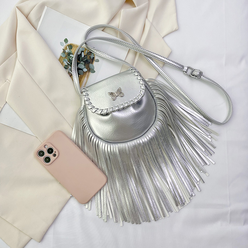 2023 new saddle niche design single shoulder crossbody casual simple mini tassel bag H726#30 ddmy b049
