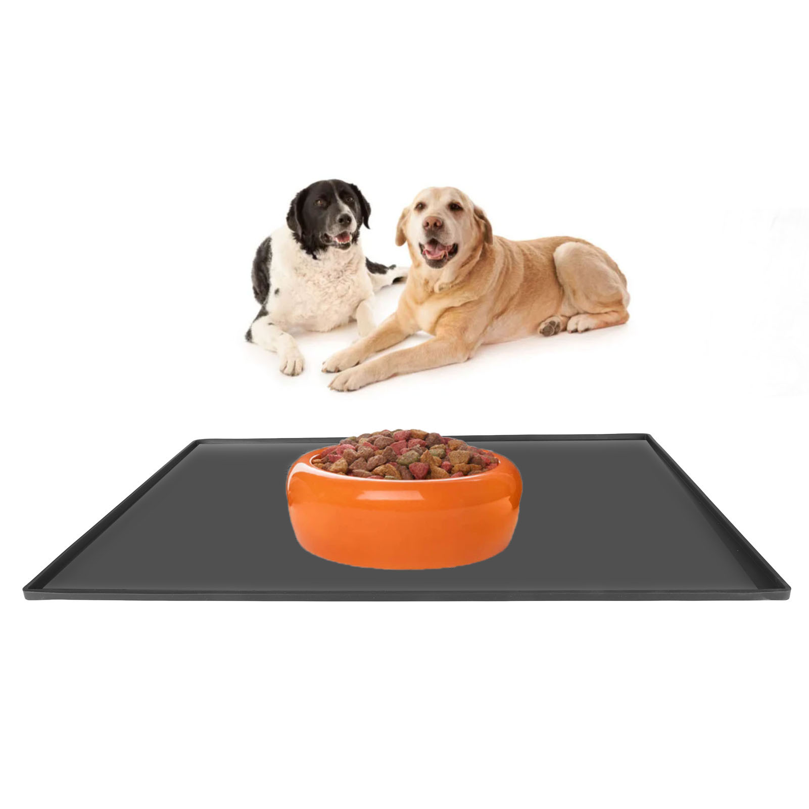 Silicone Pet Feeding Mat For Food And Water Prevent Spilling Waterproof Pet Feeding Placemat For Dog Cat