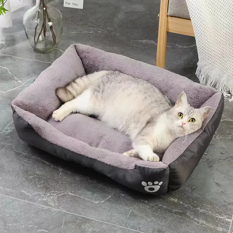 Large Pet and Warm Comfortable House Soft PP Cotton Nest Dog Basket Mat Universal Waterproof Cat Bed