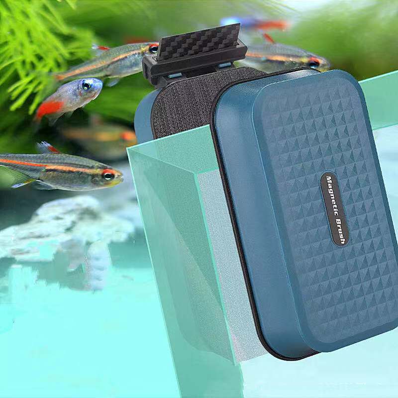Fish tank strong magnetic magnetic cleaning brush double-sided cleaning glass brush with algae scraper cleaner aquarium accessor