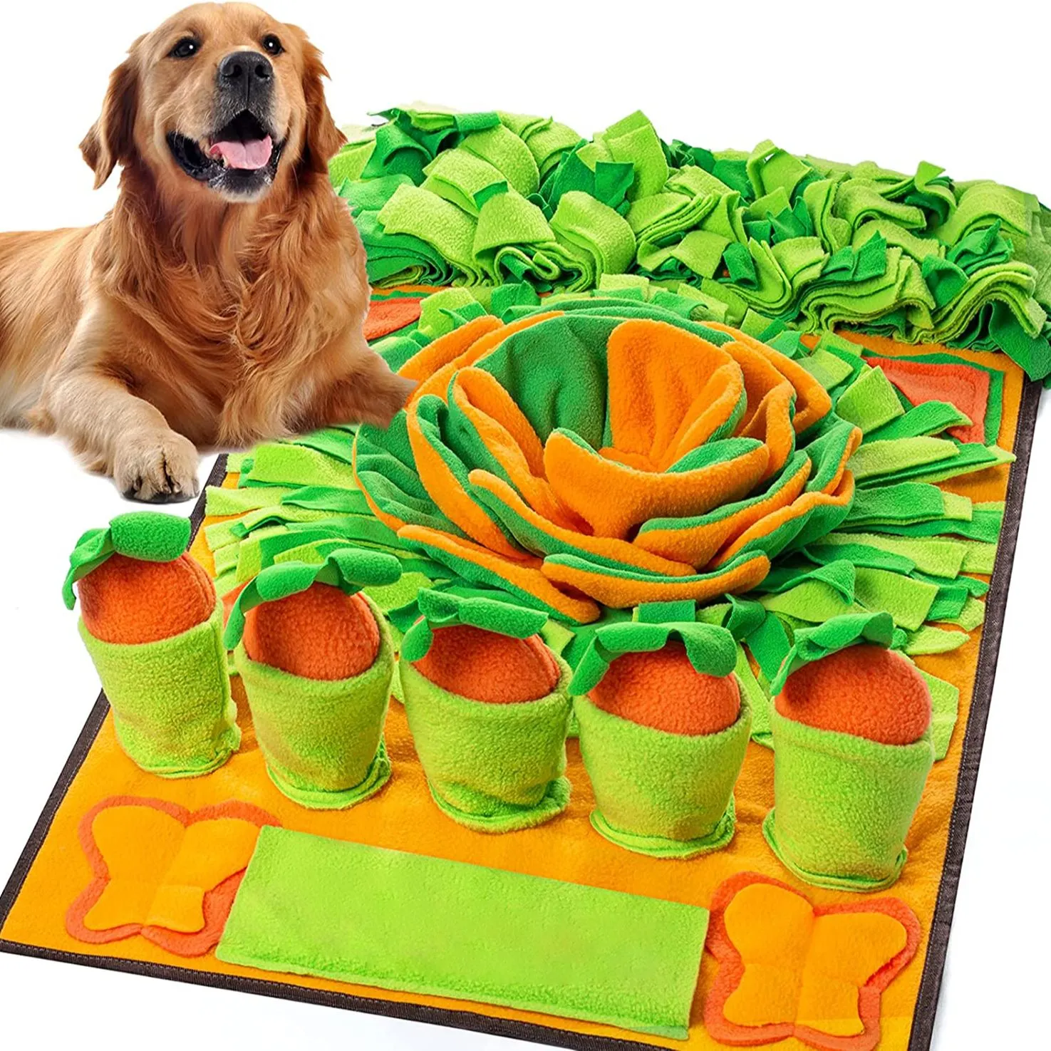 Pet Snuffle Mat for Dogs, Sniff Mat, Nosework Feeding Mat, Slow Feeder, Interactive Puzzle Toys for Training Dogs, 31 "x 19"